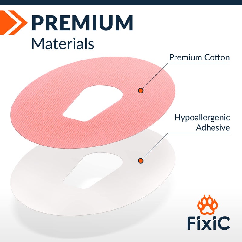FixiC â€“ Adhesive Patches for G6 â€“ 25 Pack Premium Waterproof Adhesive Patches â€“ Pre-Cut Back Paper â€“ Adhesive Patch for G6 â€“ Long Fixation! (Pink) - Image 2